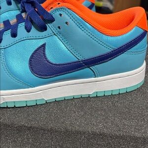 Nike Aqua and Orange Low-Top Sneakers (Glow in the dark bottoms)